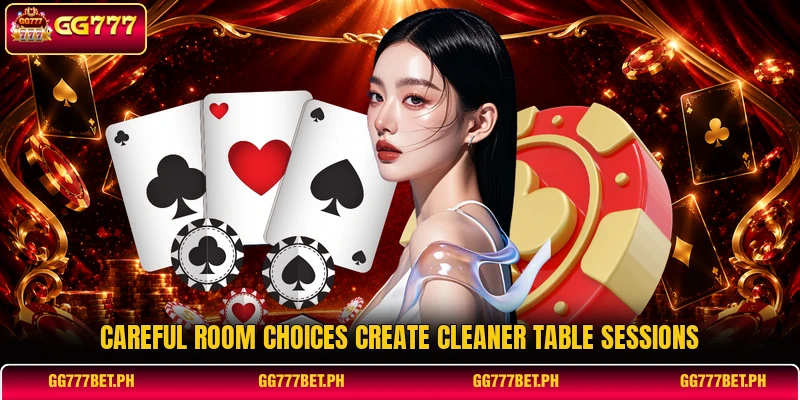 Careful room choices create cleaner table sessions Careful room choices create cleaner table sessions