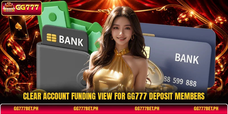 Clear account funding view for GG777 deposit members