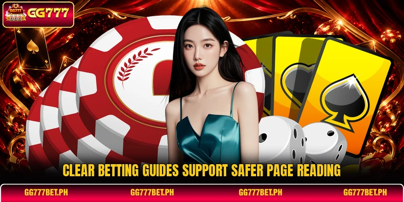 Clear betting guides support safer page reading