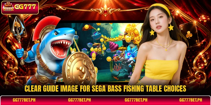 Clear guide image for SEGA Bass Fishing table choices Clear guide image for SEGA Bass Fishing table choices