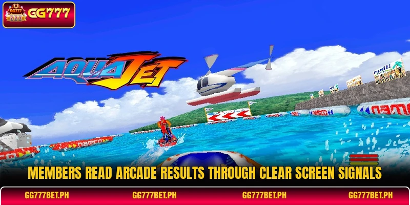 Members read arcade results through clear screen signals Members read arcade results through clear screen signals