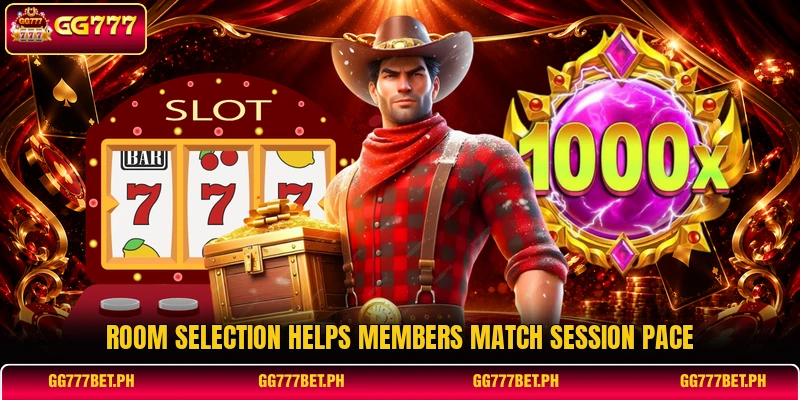 Room selection helps members match session pace Room selection helps members match session pace