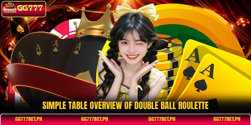 Simple table overview of Double Ball Roulette Simple table overview of Double Ball Roulette