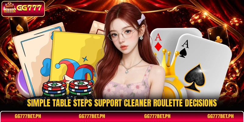 Simple table steps support cleaner roulette decisions Simple table steps support cleaner roulette decisions