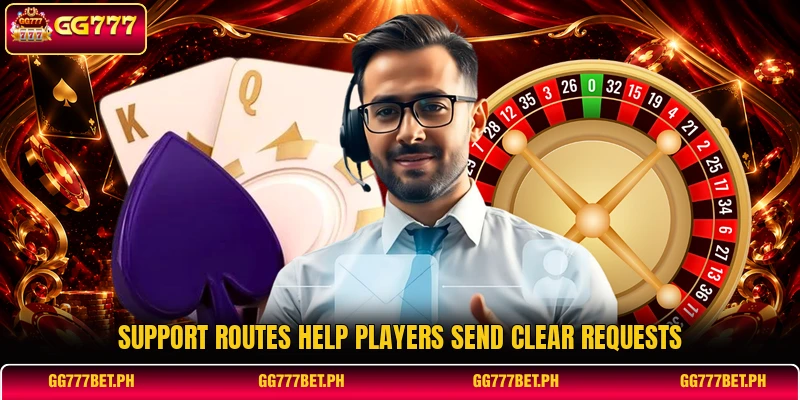 Support routes help players send clear requests