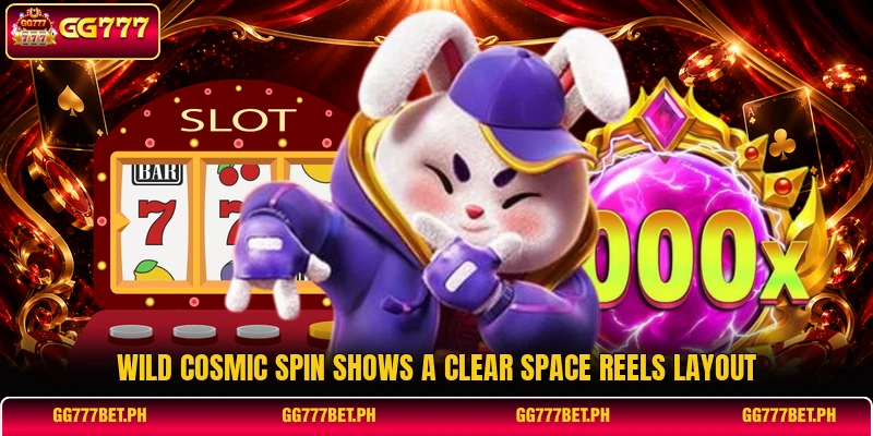 Wild Cosmic Spin shows a clear space reels layout Wild Cosmic Spin shows a clear space reels layout